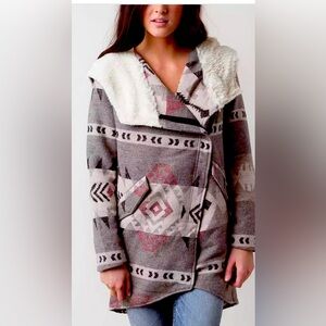 Me Jane Aztec print coat large